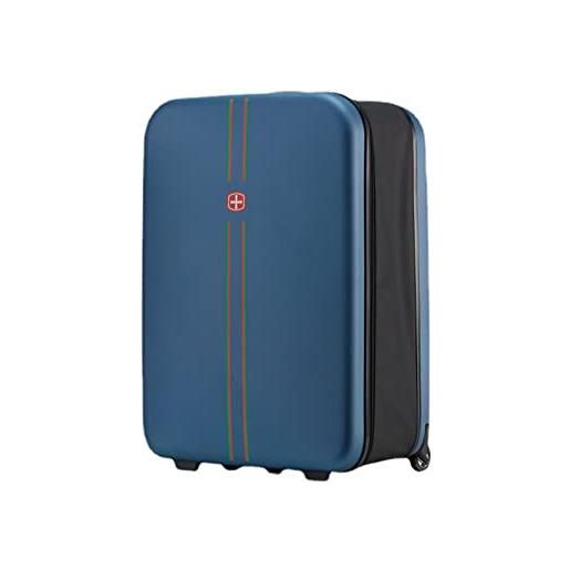 HALOOP bagaglio a mano rigido 20 (52cm - 35l) espandibile ultra sottile moda valigia trolley in abs con ruote silenziose, ultra leggero valigia con chiusura tsa (blu)