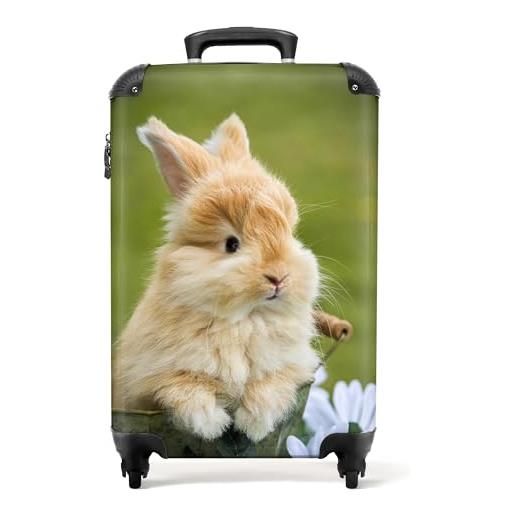 NoBoringSuitcases.com® bagaglio a mano valigie luggage bambini si inserisce trolley bagagli a mano 55x40x20 - coniglio - 55x35x20cm