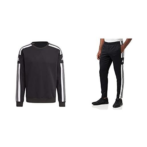 adidas sq21 sw top, maglia lunga unisex-adulto, black, m & squadra21, pantaloni da allenamento uomo, nero bianco, m