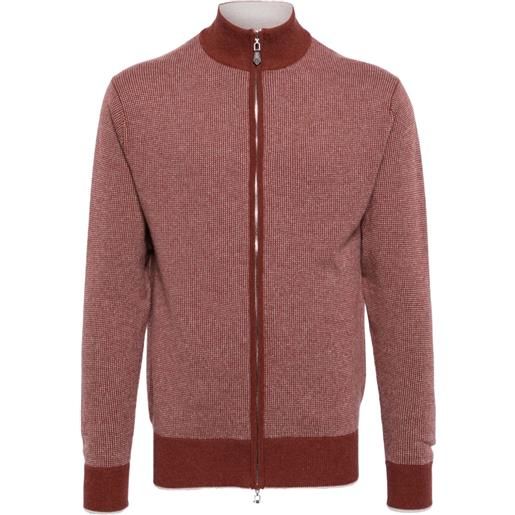 N.Peal cardigan con zip the carnaby - rosso