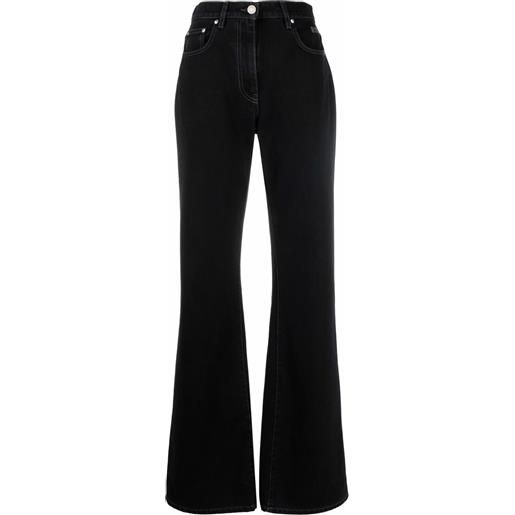 MSGM pantaloni con ricamo - nero