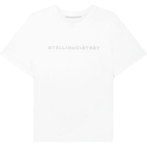 Stella McCartney t-shirt con decorazione cristalli - bianco