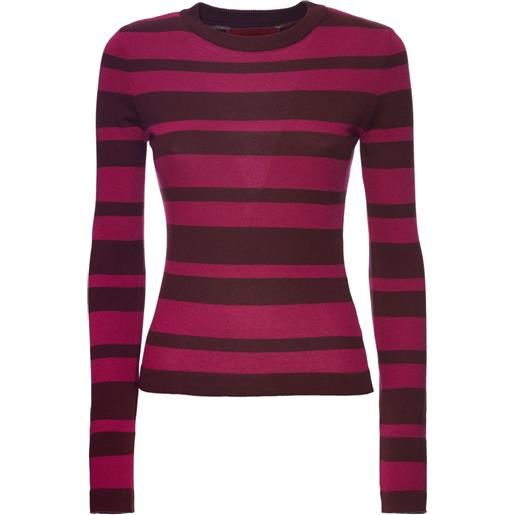 La DoubleJ maglione a righe - viola