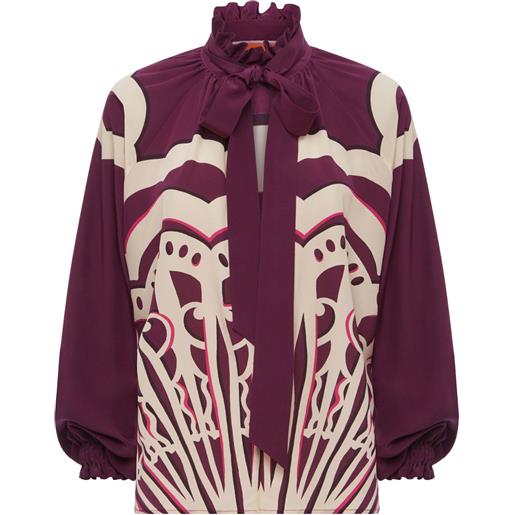 La DoubleJ blusa cerere con stampa - viola