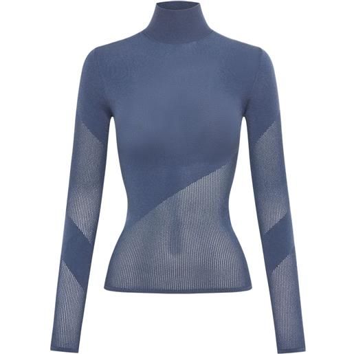 Dion Lee top helix con inserti - blu
