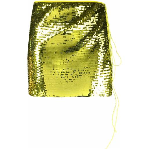 Oséree minigonna con paillettes - verde