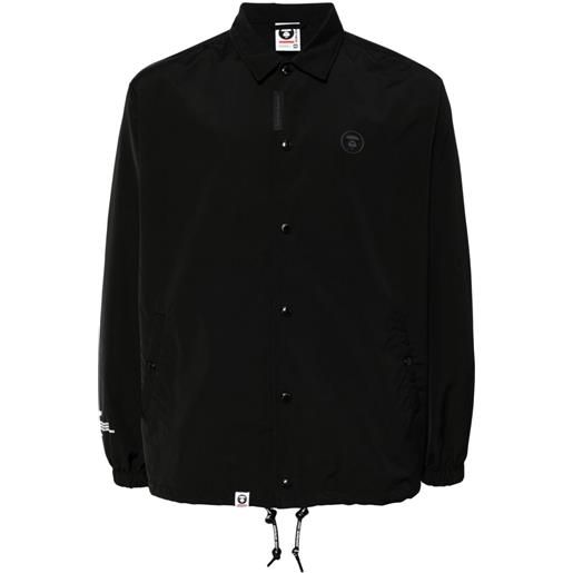 AAPE BY *A BATHING APE® giacca-camicia con applicazione - nero