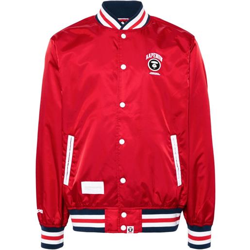 AAPE BY *A BATHING APE® bomber con dettaglio a righe - rosso