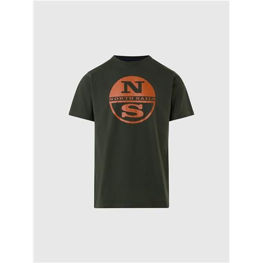 North Sails - t-shirt con logo stampato, forest night