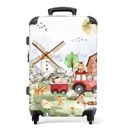 NoBoringSuitcases.com valigia bambini ragazzi, chalet di montagna, großer koffer, bagaglio per bambini;Valigetta;Carrello per bagagli