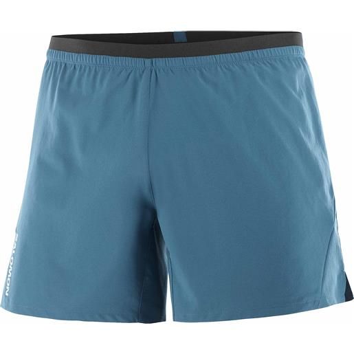 Salomon - shorts da running - cross 5'' shorts m deep dive per uomo - taglia s, m, l - blu