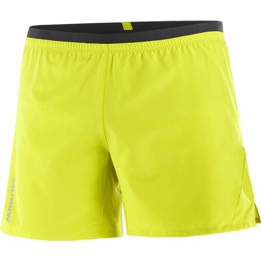 Salomon - shorts da running - cross 5'' shorts m citronelle per uomo - taglia m, l, xl - giallo