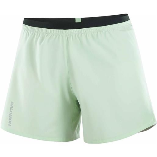 Salomon - shorts da running - cross 5'' short w aqua foam per donne - taglia xs, s, m, l - verde