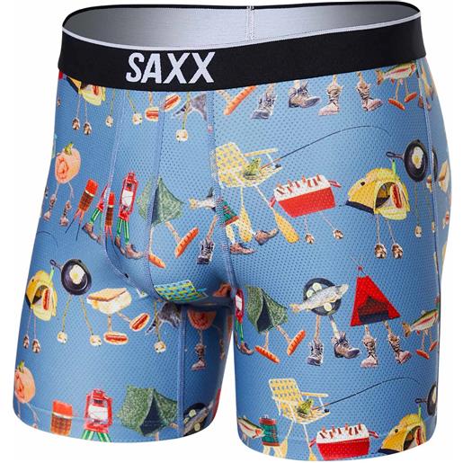 Saxx Underwear - boxer traspiranti - volt breath mesh bb take a hike blue per uomo - taglia s, m, l, xl
