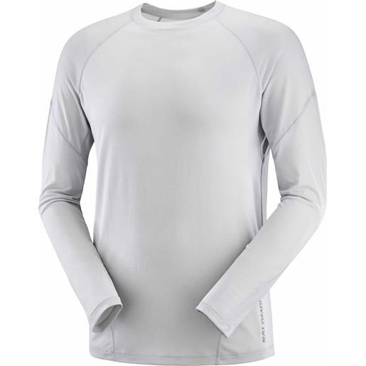 Salomon - t-shirt a maniche lunghe morbida e traspirante - cross run ls tee m gray violet per uomo - taglia s, m, l, xl - grigio