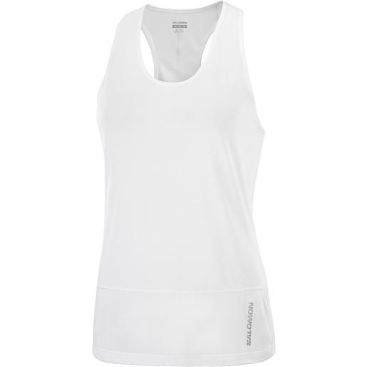 Salomon - canottiera traspirante - t shirt cross run tank w white per donne - taglia xs, s, m, l - bianco