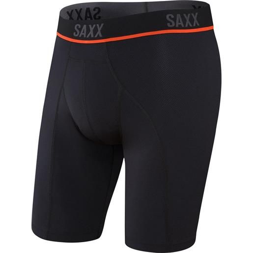 Saxx Underwear - boxer sportivi lunghi da uomo - kinetic hd long leg black per uomo - taglia s, m, l, xl, xs - nero