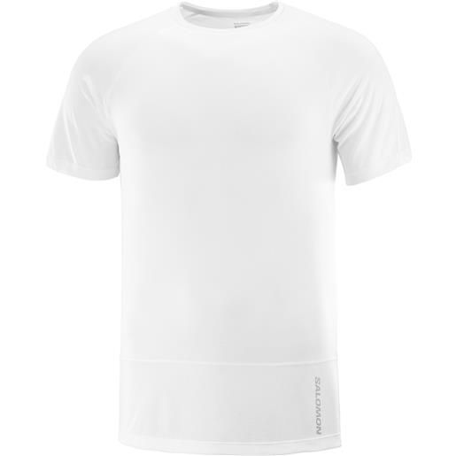 Salomon - t-shirt morbida e traspirante - t shirt cross run ss tee m white per uomo - taglia s, m, l - bianco