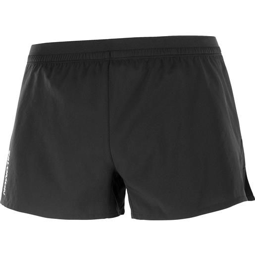Salomon - shorts da running - cross 3'' shorts m deep black per uomo - taglia m, xl - nero