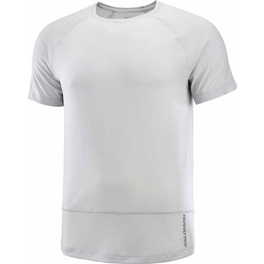 Salomon - t-shirt morbida e traspirante - cross run ss tee m gray violet per uomo - taglia s, m, l, xl - grigio