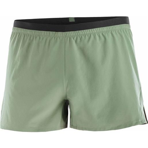 Salomon - shorts da running - cross 3'' shorts m laurel wreath per uomo - taglia m, l - verde