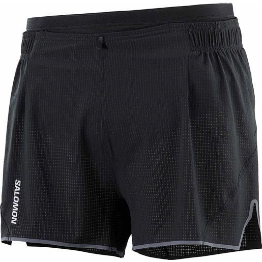 Salomon - pantaloncini leggeri tecnici - sense aero 3'' shorts m deep black per uomo - taglia s, m, l, xl - nero
