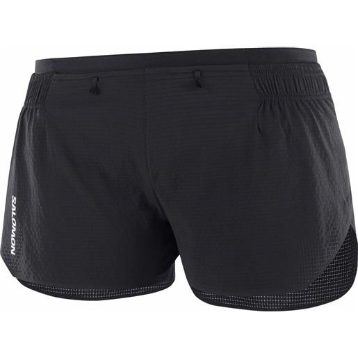 Salomon - shorts tecnici leggeri - sense aero 3'' short w deep black per donne - taglia xs, s, m, l - nero