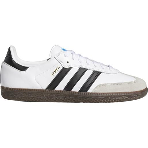 Adidas Original - scarpe da skateboard - samba adv footwear white/core black/gum per uomo - taglia 8,5 uk, 9 uk - bianco