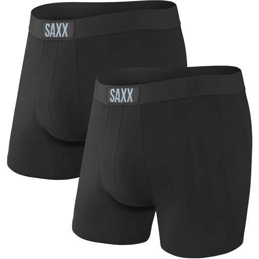 Saxx Underwear - confezione da 2 comodi boxer - vibe super soft bb 2pk black/black per uomo - taglia s, m, l, xl - nero