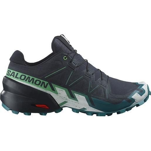 Salomon - scarpe da trail running - speedcross 6 carbon/tahitian tide/white per uomo - taglia 6,5 uk, 7 uk, 7,5 uk, 8 uk, 8,5 uk, 9 uk, 9,5 uk, 10 uk, 10,5 uk, 11 uk, 11,5 uk, 12 uk - nero