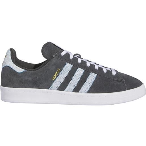 Adidas Original - scarpe da skateboard - campus adv x henry jones carbon footwear white light blue per uomo in pelle - taglia 7,5 uk, 8 uk, 8,5 uk, 9 uk, 9,5 uk, 10,5 uk - grigio