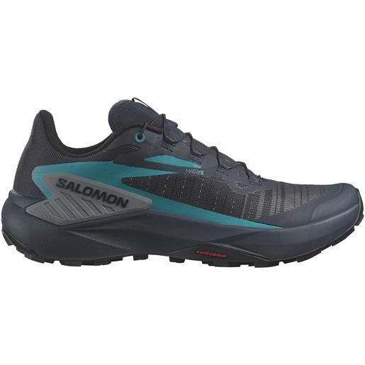 Salomon - scarpe da trail running - genesis carbon/tahitian tide/quiet shade per uomo - taglia 6,5 uk, 7 uk, 7,5 uk, 8 uk, 8,5 uk, 9 uk, 9,5 uk, 10 uk, 10,5 uk, 11 uk, 11,5 uk, 12 uk - grigio