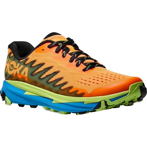 Hoka - scarpe da trail - torrent 3 m solar flare / lettuce per uomo - taglia 7,7.5,8,8.5,9,9.5,10,10.5,11,11.5,12 - arancione