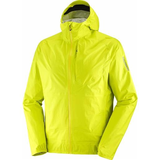 Salomon - giacca di protezione leggera e impermeabile - bonatti wp jacket m sulphur spring per uomo - taglia s, m, l, xl - giallo