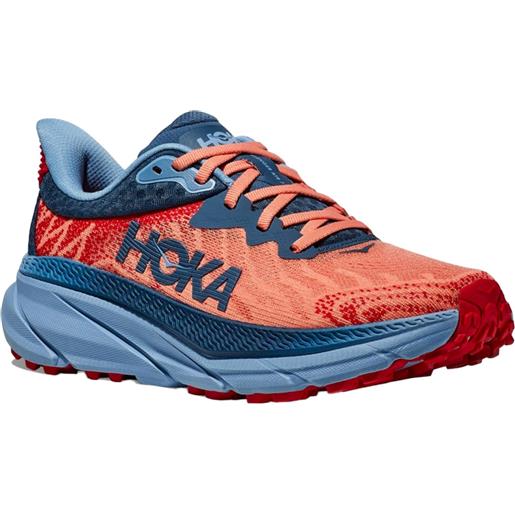 Hoka - scarpe da trail - challenger atr 7 w papaya / real teal per donne - taglia 5,5.5,6,7.5,8 - rosso