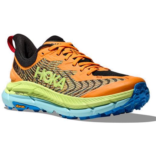 Hoka - scarpe da trail - mafate speed 4 m solar flare / lettuce per uomo - taglia 7,7.5,8,8.5,9,9.5,10 - arancione