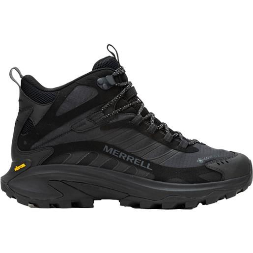 Merrell - scarpe da trekking in gore-tex - moab speed 2 mid gtx black per uomo - taglia 44,44.5,45,46,41.5,42,43,43.5 - nero