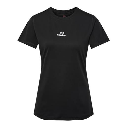 Newline nwlbeat poly tee woman, t-shirt donna, nero, 2xl