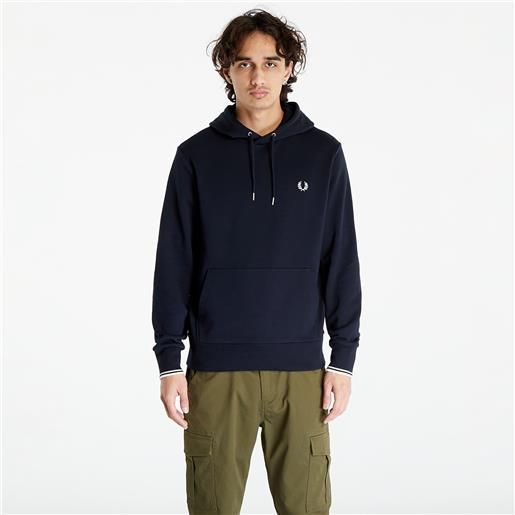 FRED PERRY tipped hooded sweatshirt navy