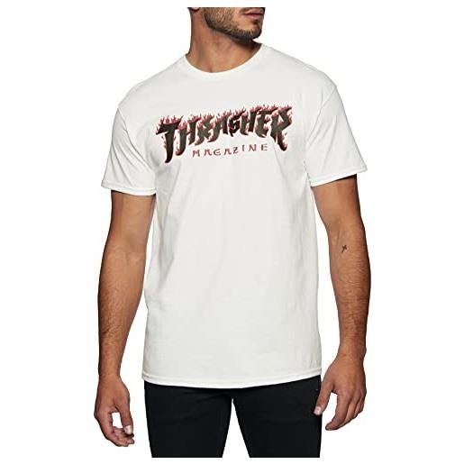 Thrasher men's possessed logo white short sleeve t shirt s