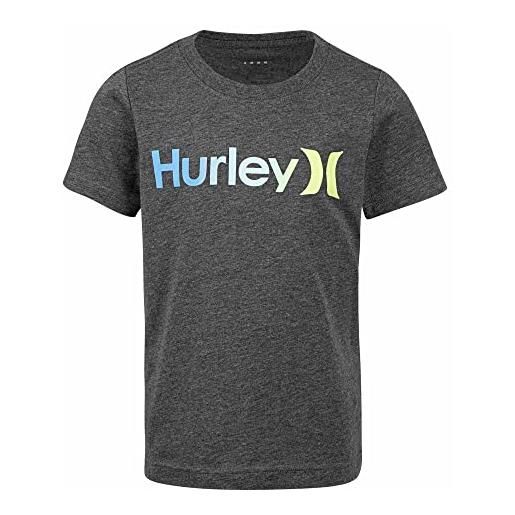 Hurley maglietta grafica unica, carbone mélange con multi, 5 años bambini e ragazzi