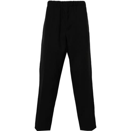 Jil Sander pantaloni con vita elasticizzata - nero