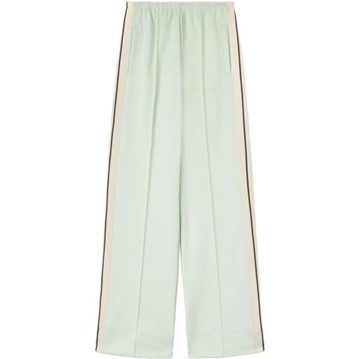 Palm Angels pantaloni sportivi con righe laterali - verde