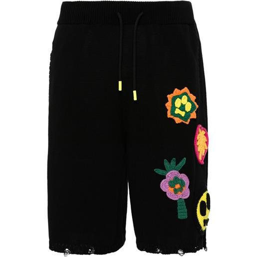 BARROW shorts con applicazione - nero