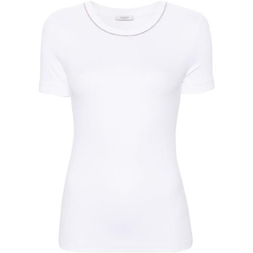 Peserico t-shirt con dettaglio a catena - bianco