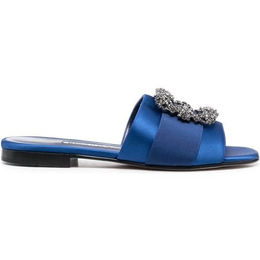 Manolo Blahnik sandali hangisi con fibbia - blu