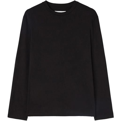 Jil Sander t-shirt a maniche lunghe con stampa - nero