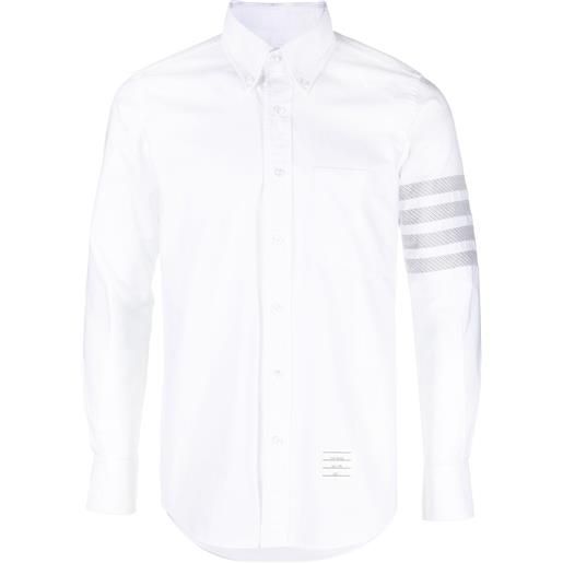 Thom Browne camicia con dettaglio a righe - bianco