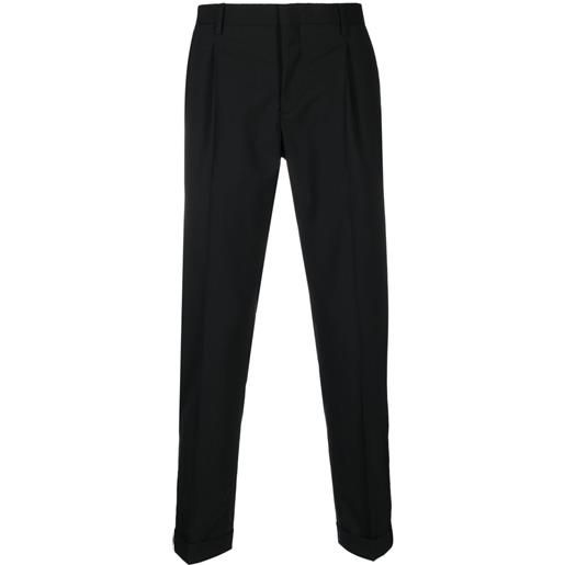 Briglia 1949 pantaloni sartoriali con risvolto - nero