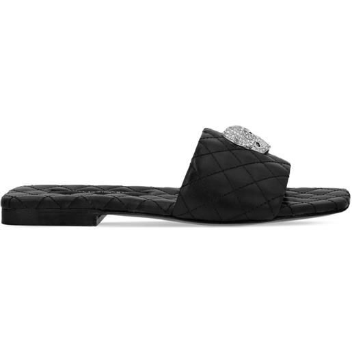 Philipp Plein sandali slides con decorazione - nero